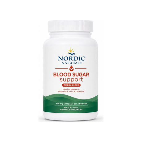 Nordic Naturals Blood Sugar Support 60 soft gels front bottle label