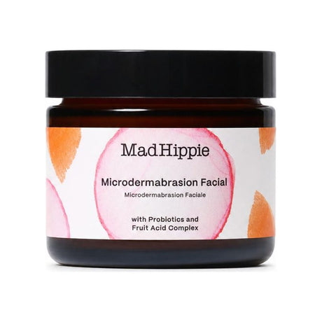 Mad Hippie MicroDermabrasion Facial jar and carton with bamboo spoon