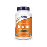 NOW Foods Inulin Prebiotic Pure Powder 8 oz front label with USDA Organic and Non-GMO badges