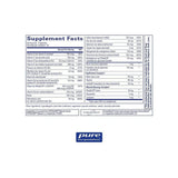 Pure Encapsulations VisionPro Nutrients supplement facts panel listing ingredients and serving size