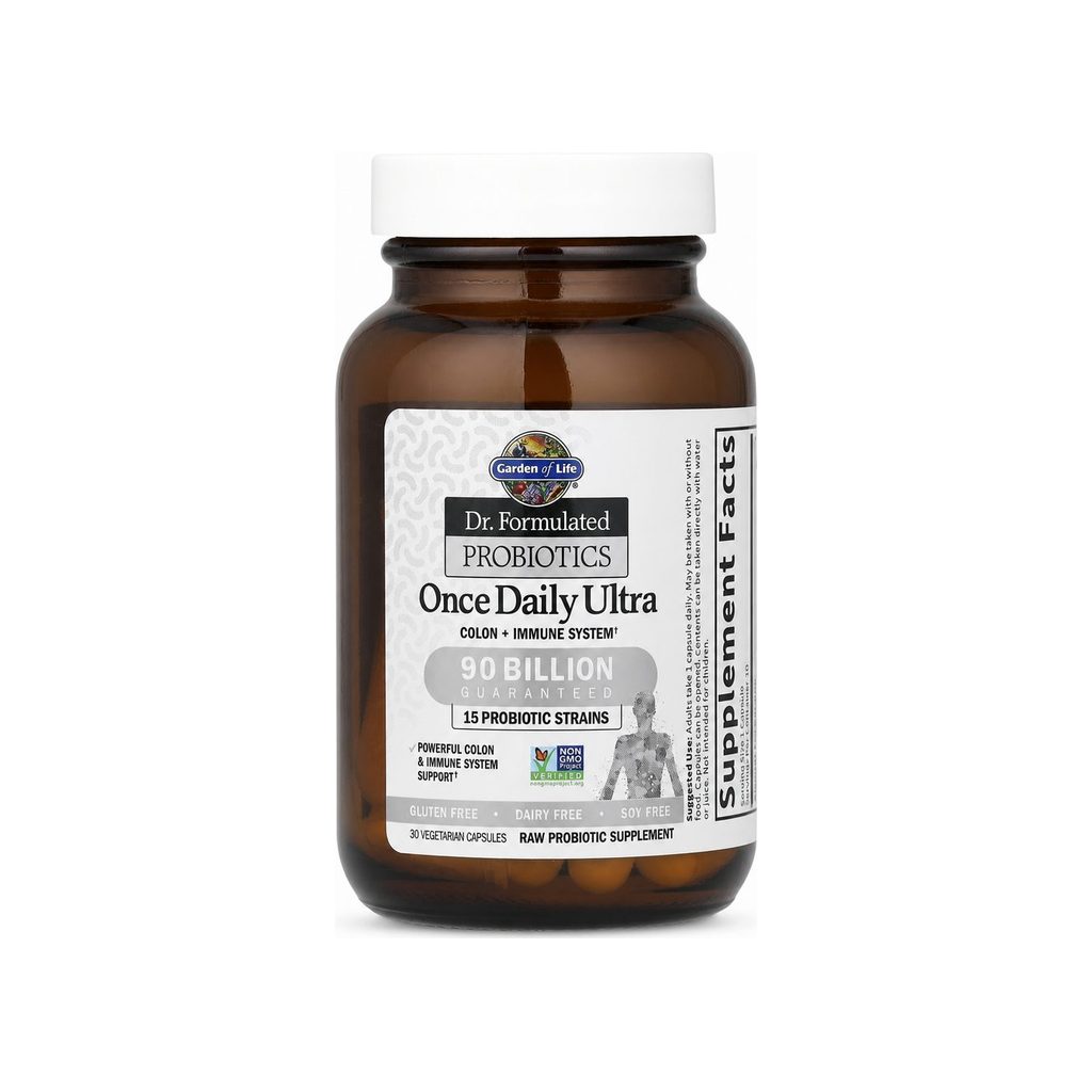 Garden of Life Dr. Formulated Probiotics Once Daily Ultra 30 capsule bottle front label