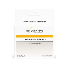 Integrative Therapeutics Probiotic Pearls 30 capsule front box with guaranteed delivery label