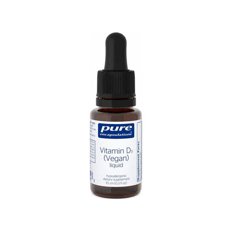 Pure Encapsulations Vitamin D3 (Vegan) Liquid 10 mL front bottle label