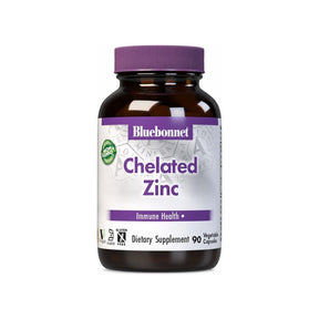 Bluebonnet Chelated Zinc 30mg 90 Capsules front bottle label