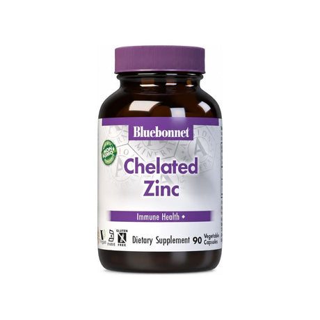 Bluebonnet Chelated Zinc 30mg 90 Capsules front bottle label