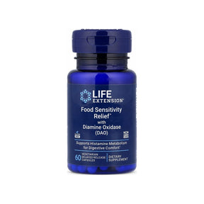 Life Extension Food Sensitivity Relief DAO 60 capsule bottle front label