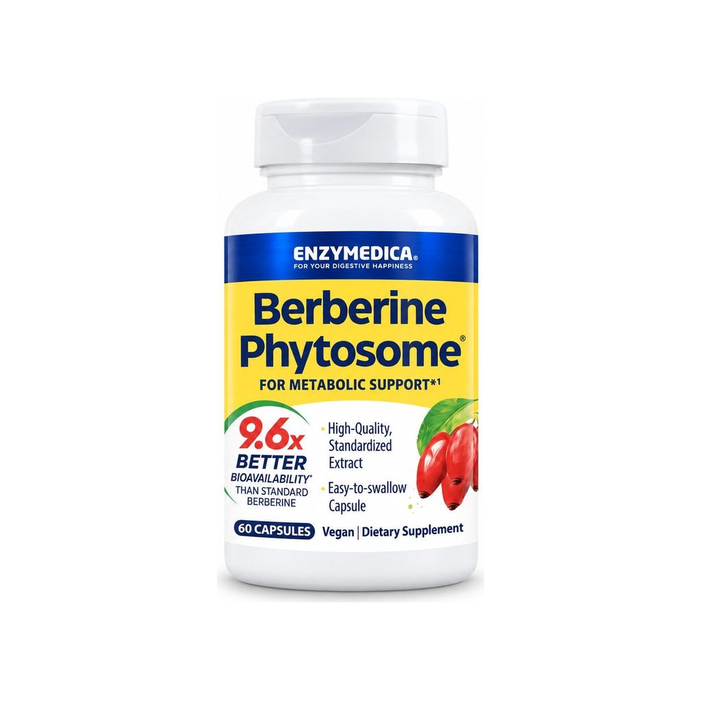Enzymedica Berberine Phytosome 60 capsules bottle front label
