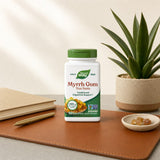 Nature's Way Myrrh Gum 100 capsules bottle with vegan and gluten-free label icons