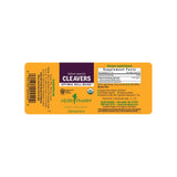 Herb Pharm Cleavers supplement facts panel listing ingredients, dosage, and serving size