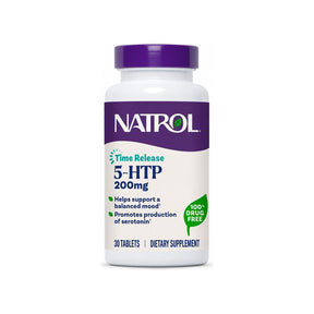 Natrol 5-HTP Mood & Stress 200 mg 30-tablet bottle front label