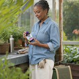 Oregon's Wild Harvest Burdock Capsules bottle side label with cautions and free-from statements