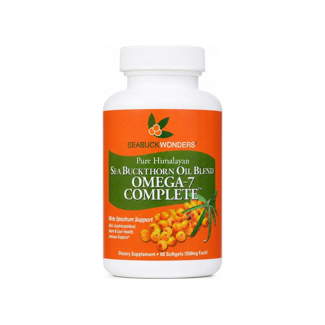 SeabuckWonders Omega-7 Complete 60 softgels front bottle label