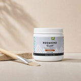 Redmond Ready-to-Mix Bentonite Clay jar in a bathroom skin care setting