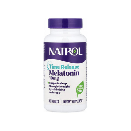 Natrol Melatonin 10mg Advanced Sleep 60 tablets bottle front label