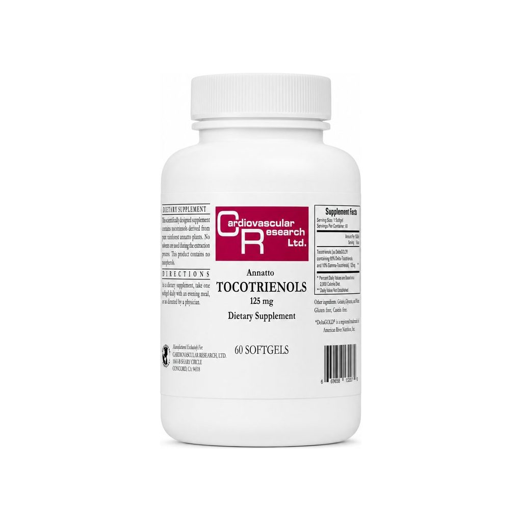 Cardiovascular Research Annatto Tocotrienols 125 mg 60 softgels front bottle