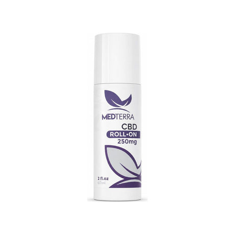 Medterra CBD Rapid Cooling Roll-On 250mg 2 fl oz front bottle with blue and white label