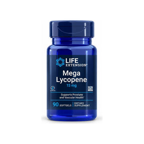 Life Extension Mega Lycopene 15 mg 90 softgels bottle front label
