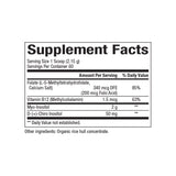 BioClinic Naturals Myo-Inositol Plus Powder supplement facts panel listing ingredients and serving size