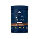 Ancient Nutrition Multi Protein + Creatine Dark Chocolate 15-serving tub front label
