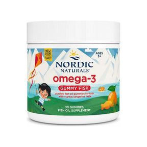 Nordic Naturals Omega-3 Gummy Fish Tangerine 30 gummies front bottle
