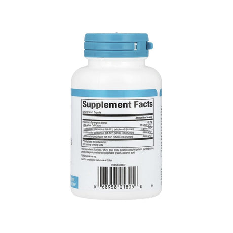 Natural Factors Acidophilus & Bifidus Double Strength 10 Billion supplement facts panel