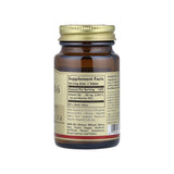 Solgar Vitamin B6 50 mg Tablets supplement facts panel listing ingredients, dosage, and serving size