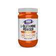 NOW Foods L-Glutamine Powder 1 lb front tub with orange and white sports nutrition label