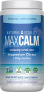 Natural Vitality MAXCALM Powder — MAXCALM Unflavored 16 oz jar, new packaging