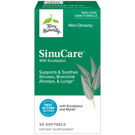 Terry Naturally SinuCare — 60 softgels box, new look packaging